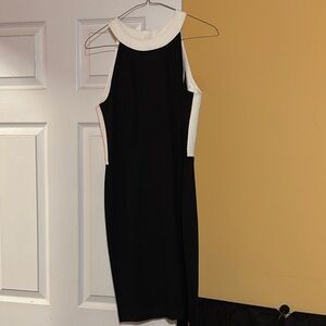 Banana Republic Black and White Midi Dress